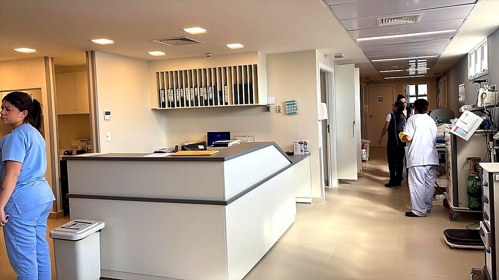 Obra Retrofit do 7º andar, Hospital Ana Costa, registro 1