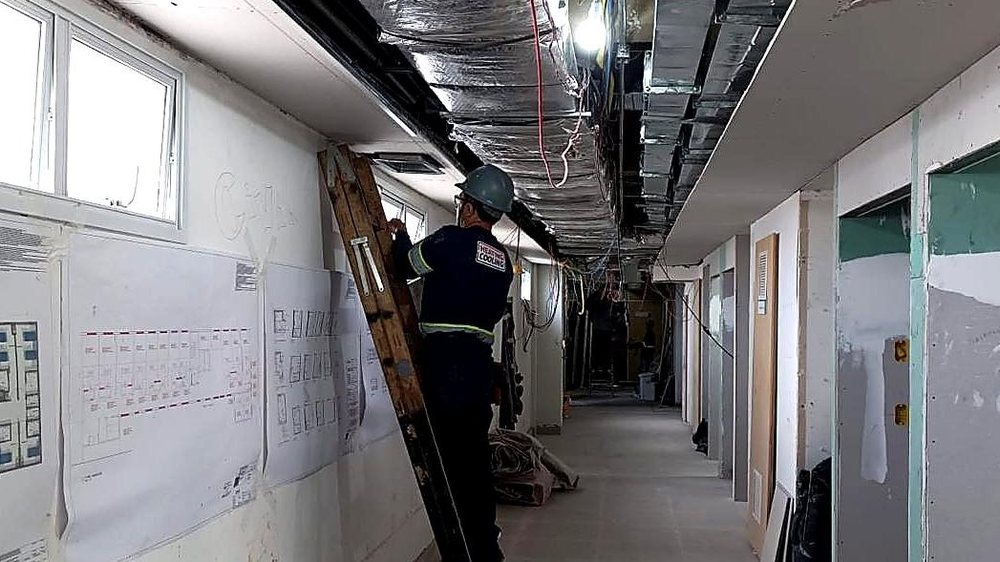 Obra Retrofit do 7º andar, Hospital Ana Costa, registro 11