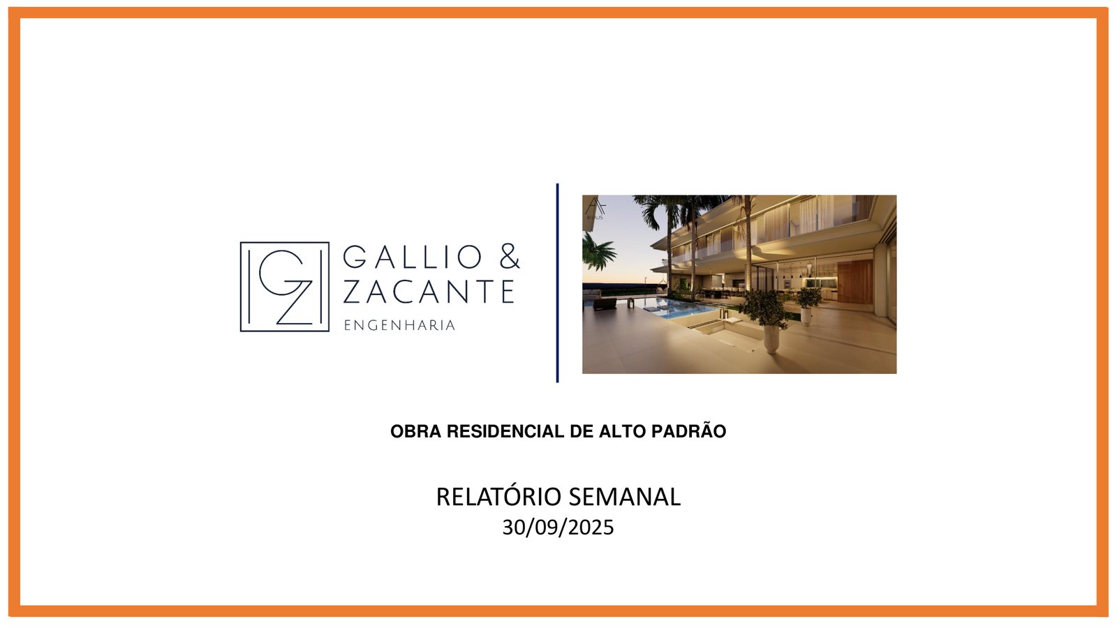 Capa do relatório semanal